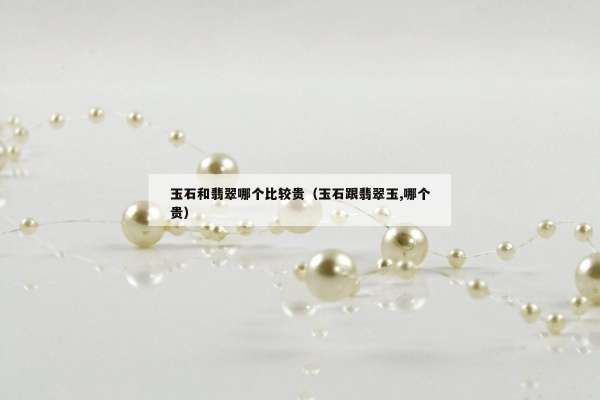 玉石和翡翠哪个比较贵（玉石跟翡翠玉,哪个贵）