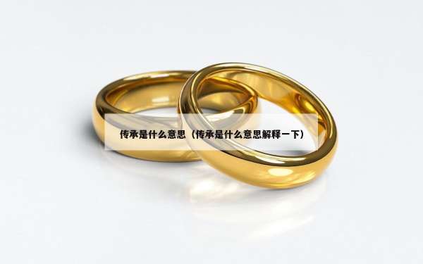 传承是什么意思（传承是什么意思解释一下）