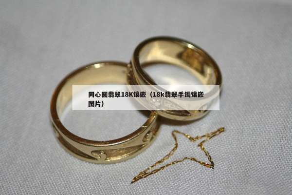 同心圆翡翠18K镶嵌（18k翡翠手镯镶嵌图片）