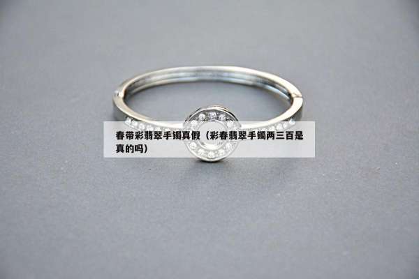 春带彩翡翠手镯真假（彩春翡翠手镯两三百是真的吗）