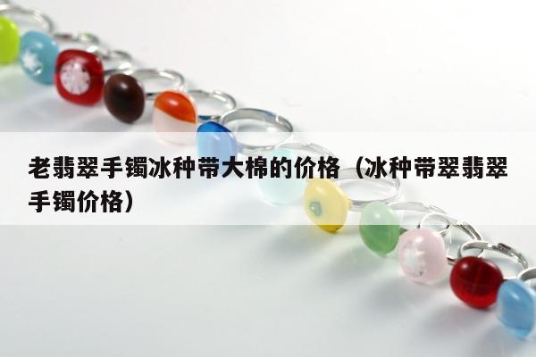 老翡翠手镯冰种带大棉的价格，冰种带翠翡翠手镯价格