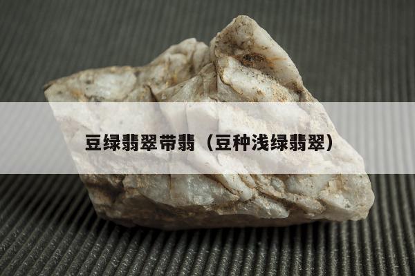 豆绿翡翠带翡，豆种浅绿翡翠