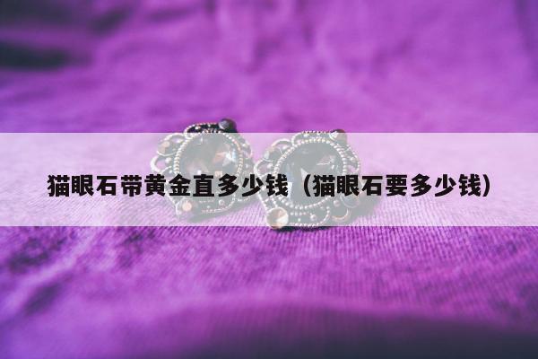 猫眼石带黄金直多少钱，猫眼石要多少钱