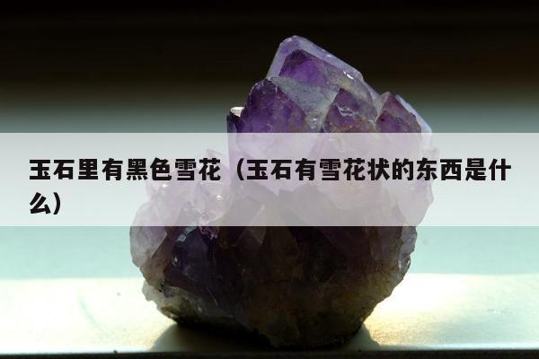 玉石里有黑色雪花，玉石有雪花状的东西是什么