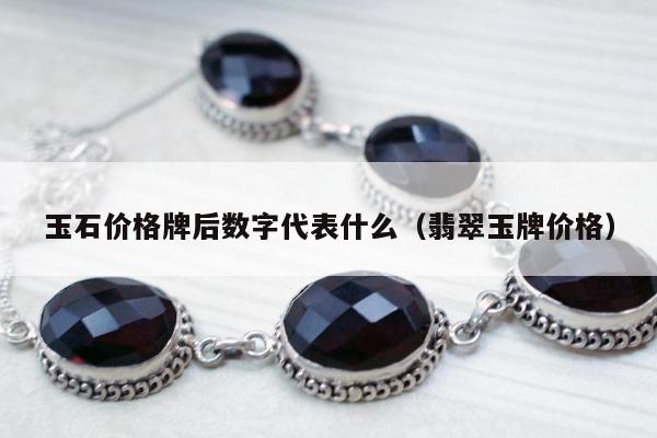 玉石价格牌后数字代表什么，翡翠玉牌价格