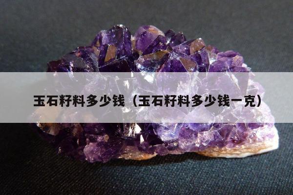玉石籽料多少钱，玉石籽料多少钱一克