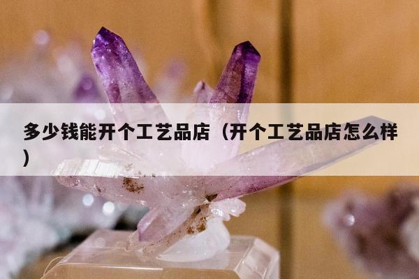 多少钱能开个工艺品店，开个工艺品店怎么样