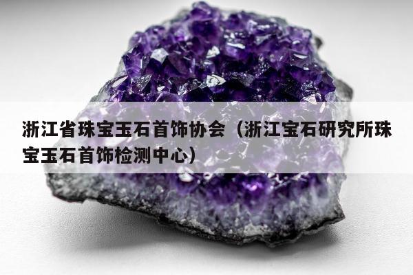 浙江省珠宝玉石首饰协会，浙江宝石研究所珠宝玉石首饰检测中心