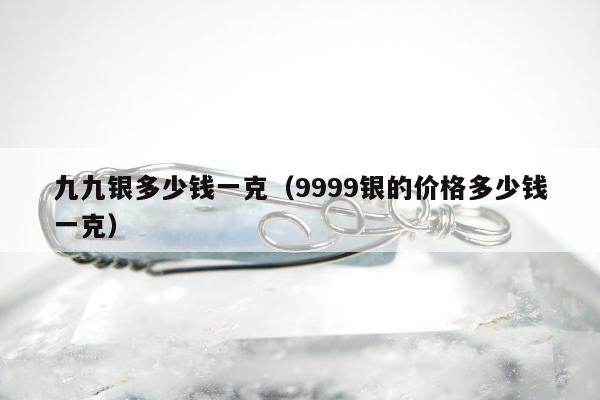 九九银多少钱一克，9999银的价格多少钱一克
