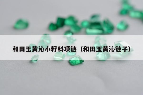 和田玉黄沁小籽料项链，和田玉黄沁链子