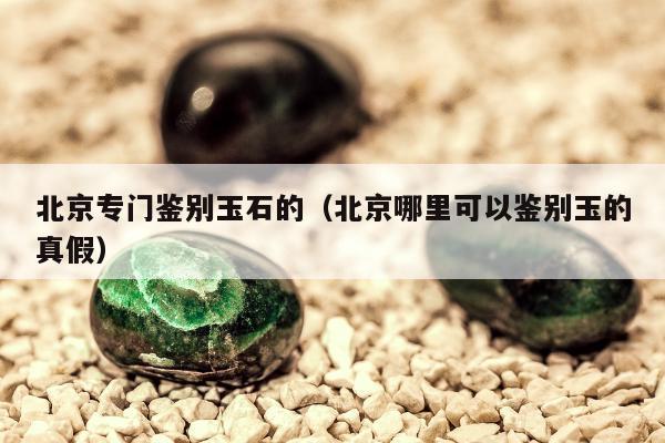 北京专门鉴别玉石的，北京哪里可以鉴别玉的真假