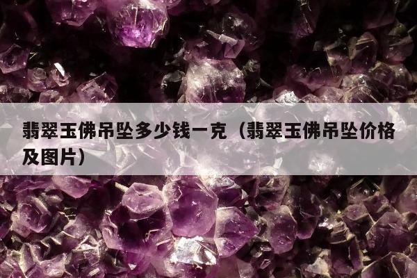 翡翠玉佛吊坠多少钱一克，翡翠玉佛吊坠价格及图片