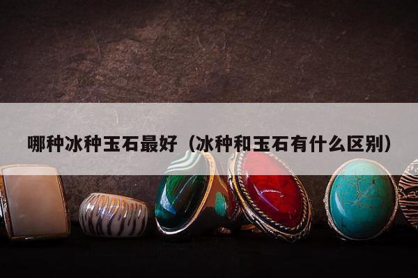 哪种冰种玉石最好，冰种和玉石有什么区别