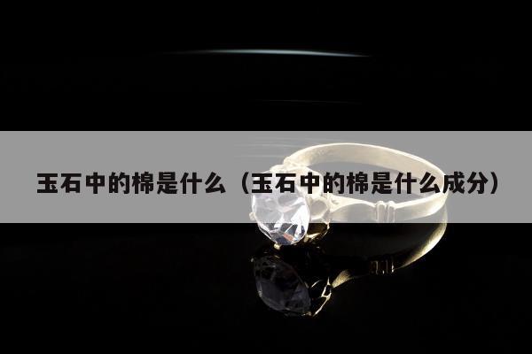 玉石中的棉是什么，玉石中的棉是什么成分