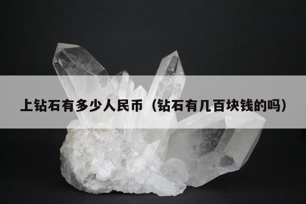 上钻石有多少人民币，钻石有几百块钱的吗