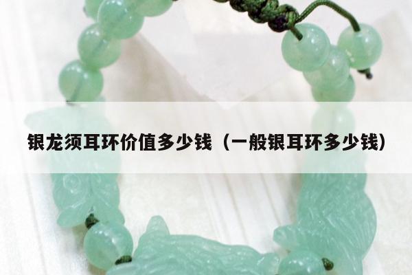 银龙须耳环价值多少钱，一般银耳环多少钱