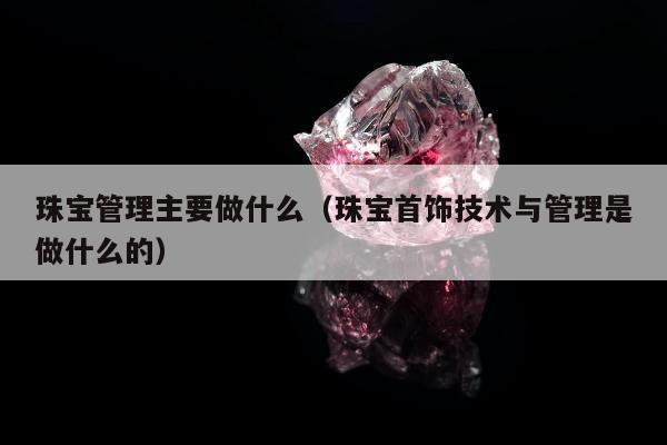 珠宝管理主要做什么，珠宝首饰技术与管理是做什么的