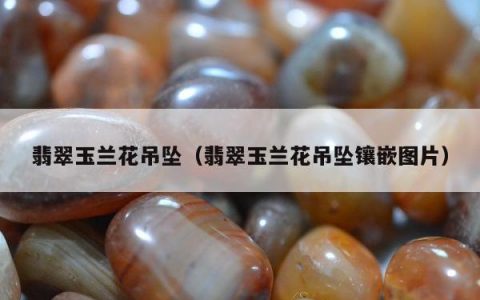 翡翠玉兰花吊坠，翡翠玉兰花吊坠镶嵌图片