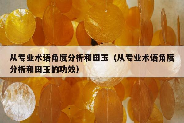 从专业术语角度分析和田玉，从专业术语角度分析和田玉的功效
