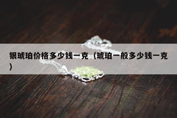 银琥珀价格多少钱一克，琥珀一般多少钱一克