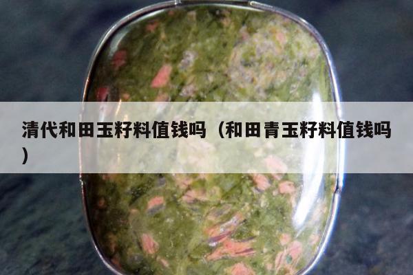 清代和田玉籽料值钱吗，和田青玉籽料值钱吗