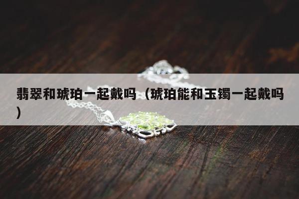翡翠和琥珀一起戴吗，琥珀能和玉镯一起戴吗