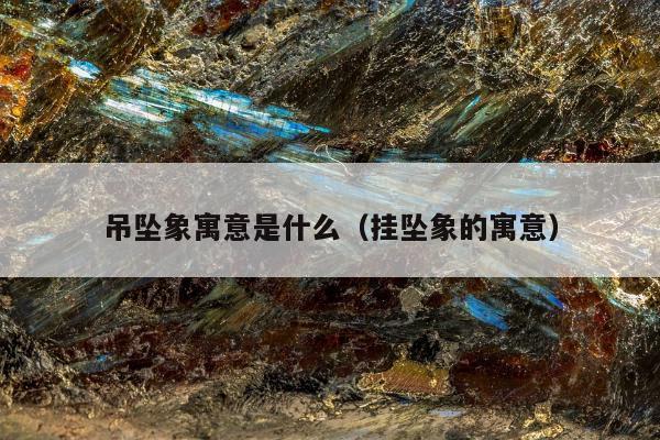 吊坠象寓意是什么，挂坠象的寓意