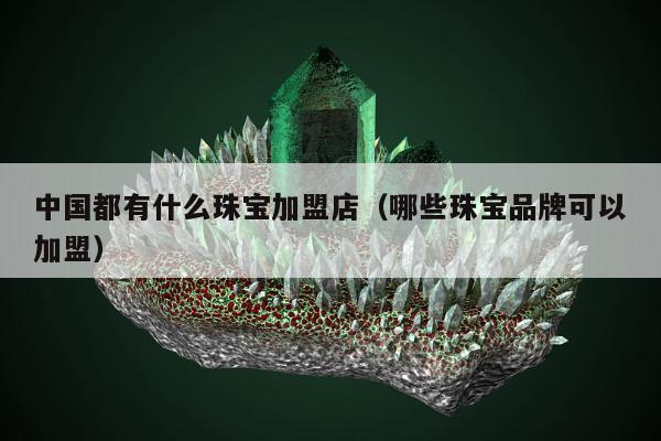 中国都有什么珠宝加盟店，哪些珠宝品牌可以加盟
