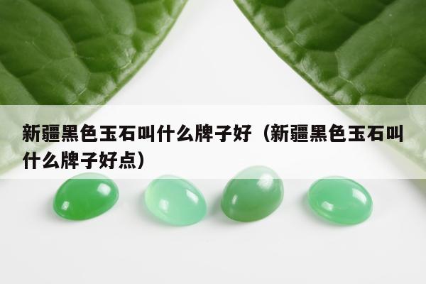 新疆黑色玉石叫什么牌子好，新疆黑色玉石叫什么牌子好点