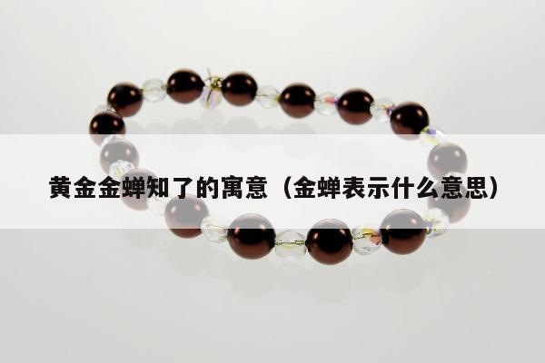 黄金金蝉知了的寓意，金蝉表示什么意思