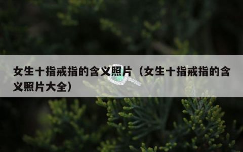 女生十指戒指的含义照片，女生十指戒指的含义照片大全