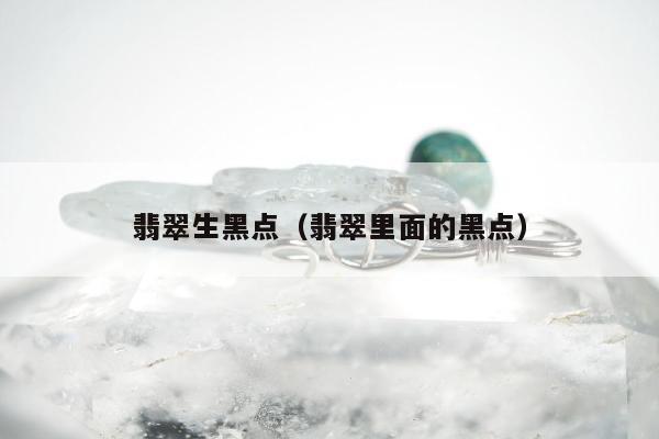 翡翠生黑点，翡翠里面的黑点