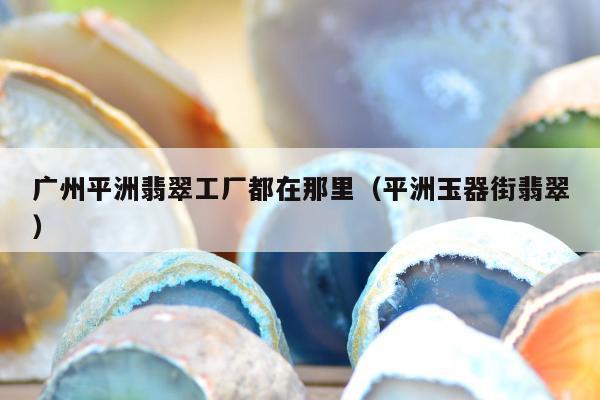 广州平洲翡翠工厂都在那里，平洲玉器街翡翠