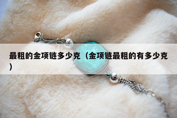 最粗的金项链多少克，金项链最粗的有多少克