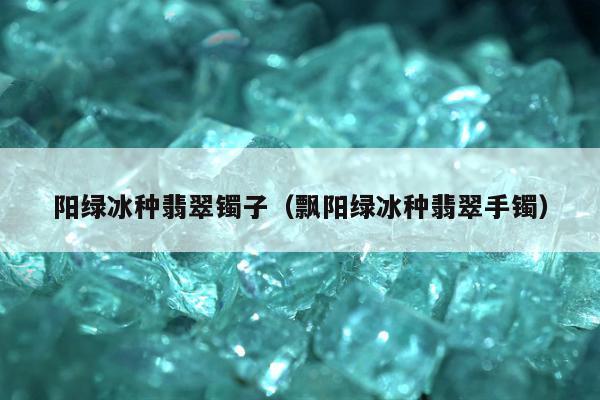 阳绿冰种翡翠镯子，飘阳绿冰种翡翠手镯
