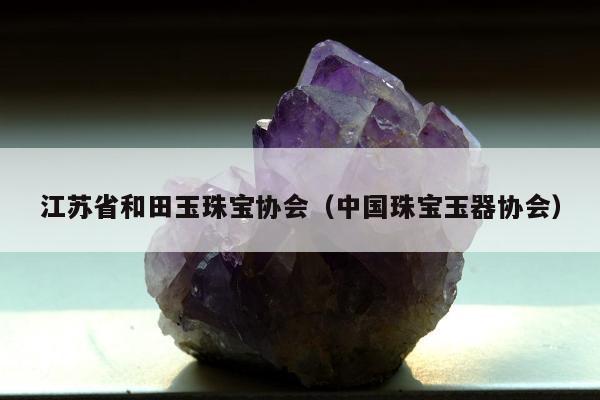 江苏省和田玉珠宝协会，中国珠宝玉器协会