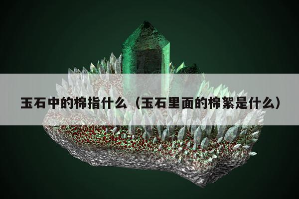 玉石中的棉指什么，玉石里面的棉絮是什么
