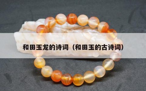 和田玉龙的诗词，和田玉的古诗词