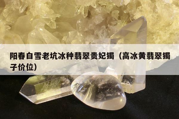阳春白雪老坑冰种翡翠贵妃镯，高冰黄翡翠镯子价位