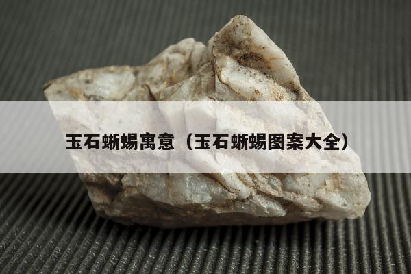 玉石蜥蜴寓意，玉石蜥蜴图案大全