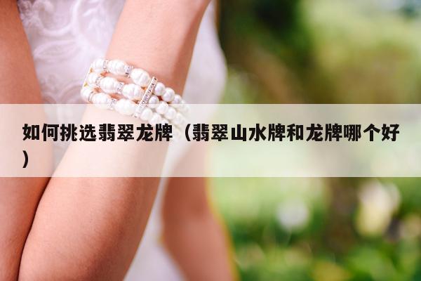 如何挑选翡翠龙牌，翡翠山水牌和龙牌哪个好