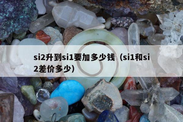 si2升到si1要加多少钱，si1和si2差价多少