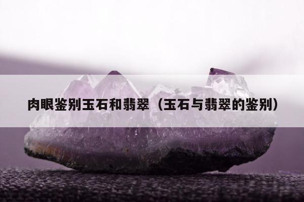 肉眼鉴别玉石和翡翠，玉石与翡翠的鉴别
