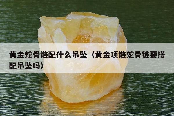 黄金蛇骨链配什么吊坠，黄金项链蛇骨链要搭配吊坠吗