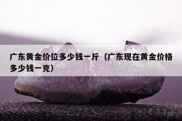 广东黄金价位多少钱一斤，广东现在黄金价格多少钱一克