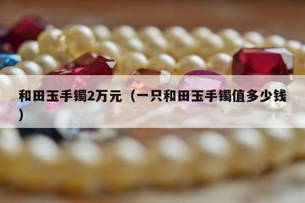 和田玉手镯2万元，一只和田玉手镯值多少钱