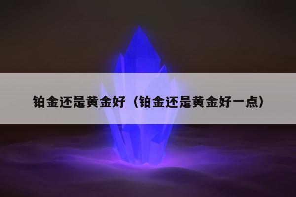 铂金还是黄金好，铂金还是黄金好一点