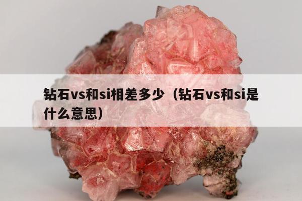 钻石vs和si相差多少，钻石vs和si是什么意思
