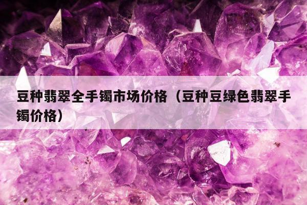 豆种翡翠全手镯市场价格，豆种豆绿色翡翠手镯价格