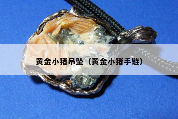 黄金小猪吊坠，黄金小猪手链